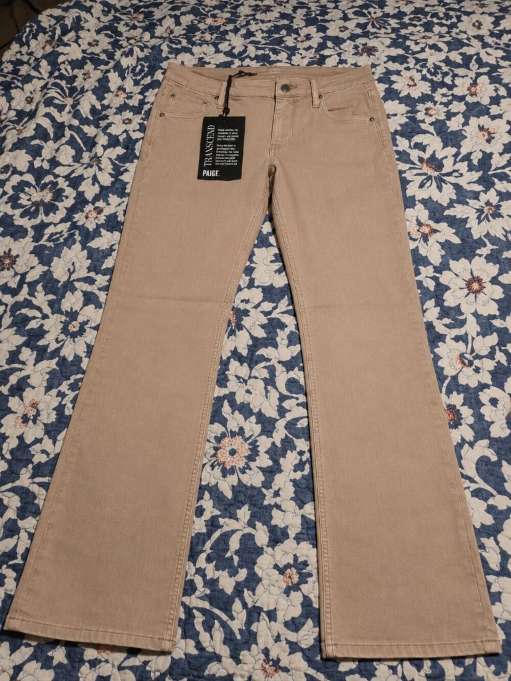 PAIGE Vintage Tan Sand Jeans – Women’s Size 33 – NWT- MSRP 190
